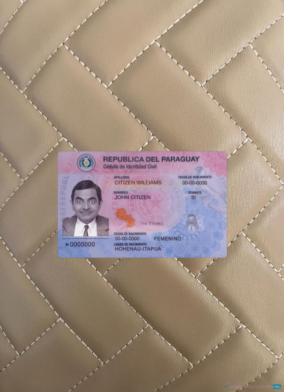 Download Paraguay ID card 2023 present photolook front Photoshop template